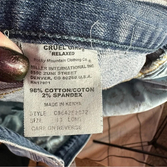 Cruel girl relaxed Jeans size junior 11 long - Picture 2 of 6